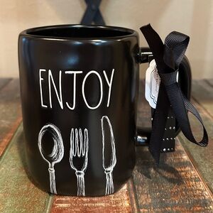 Rae Dunn ENJOY Black Mug